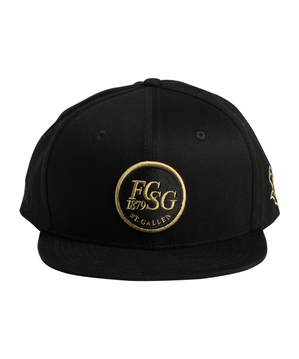 FC St. Gallen Snapback Cap Schwarz Gold - schwarz