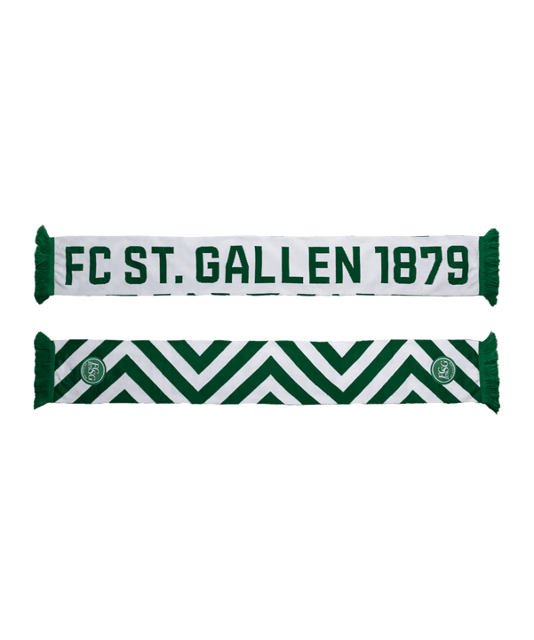 FC St. Gallen Zickzack Schal Grün Weiss - gruen